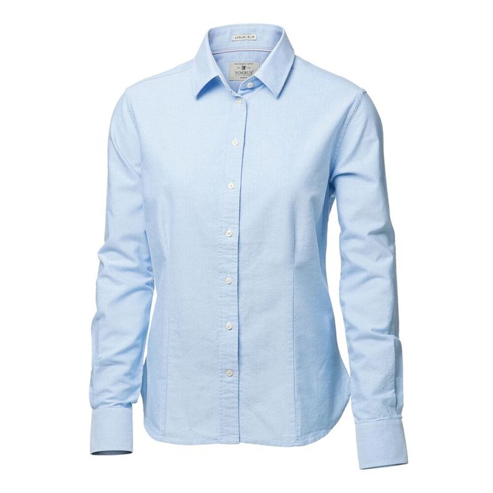 Nimbus Womens/Ladies Rochester Oxford Long Sleeve Formal Shirt / Light Blue